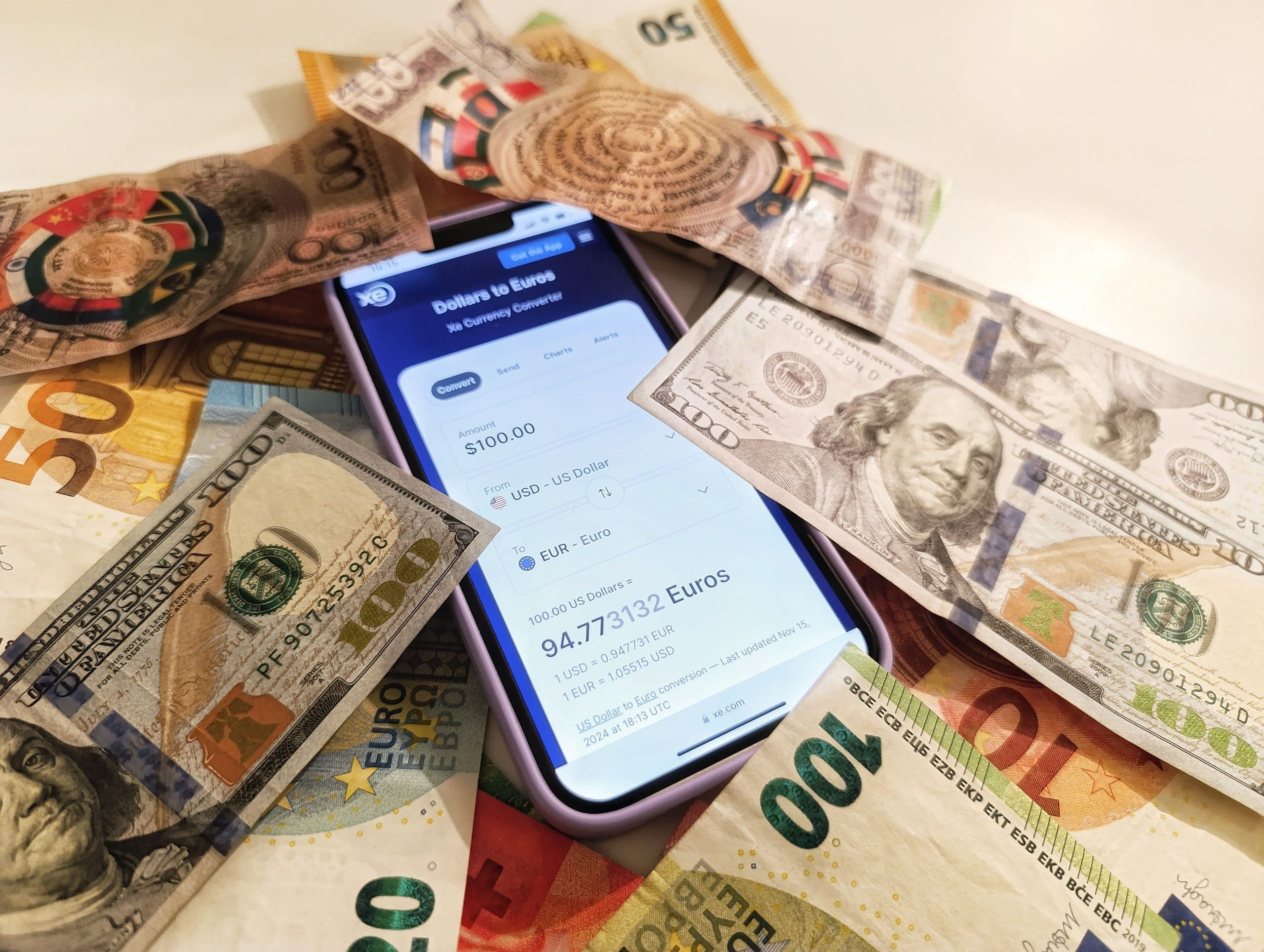 Currency exchange rates on a settlement report